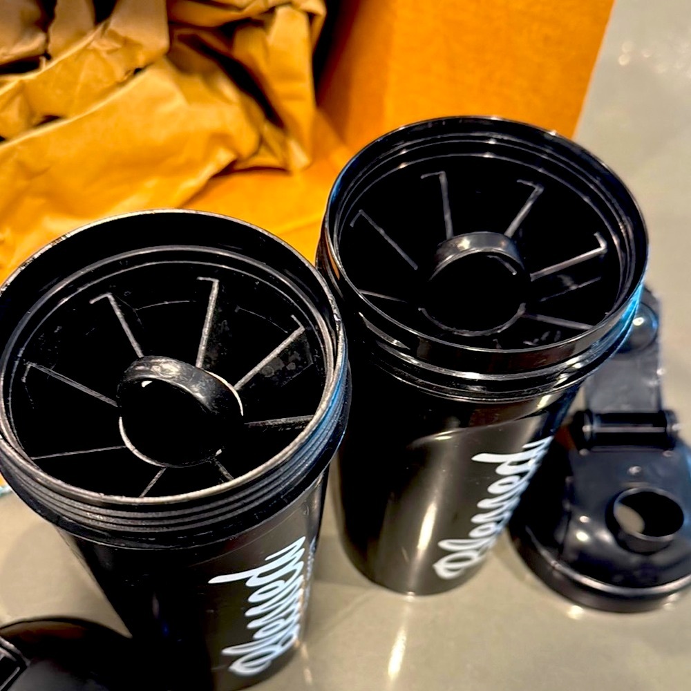 2 Black Blessed Shaker Bottles - Picture 2 of 2